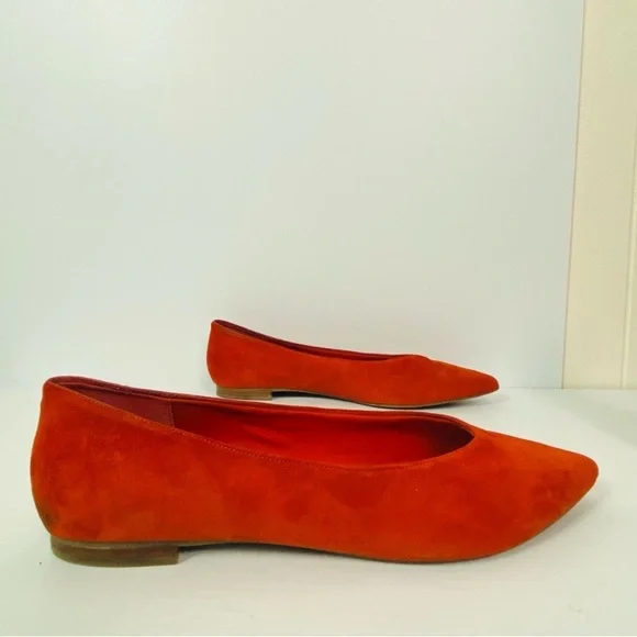 Marc Fisher Altair Flat Size 8 Pointed Slip On Shoe Suede Leather - Picture 2 of 5